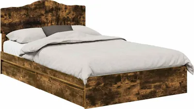 Obrázek produktu pro Postel s úložným prostorem s čelo Kouřový dub 135 x 190 cm