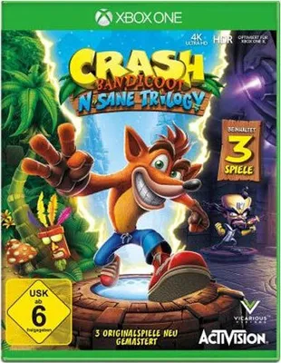 Produktbild von Activision Blizzard Crash Bandicoot N. Sane Trilogy, Xbox One, Xbox One, E10+ (Jeder über 10 Jahre)
