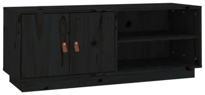 Obrázek produktu pro vidaXL TV skříňka černá 105x34x40 cm, masivní borovicové dřevo