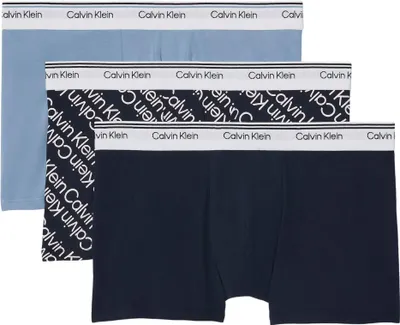 Produktbild von Calvin Klein Herren 3er Pack Boxershorts Trunks Balance mit Logobund, Mehrfarbig
