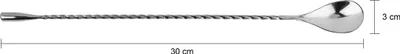 Produktbild von Krumble Barlöffel - Cocktail Löffel - Metall - 30 cm - Silber