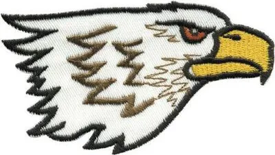 Produktbild von Aufnäher - Greifvogelkopf - 04037 - Gr. ca. 10,5 x 5,5 cm - Patches Stick Applikation