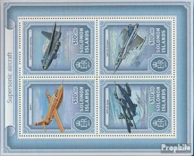 Produktbild von Briefmarken Salomoninseln 2017 Mi 4305-4308 Kleinbogen (kompl. Ausg.) postfrisch Überschallflugzeug