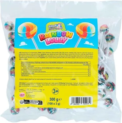 Produktbild von Sweet Flash Rainbow Lolly Mini 100er
