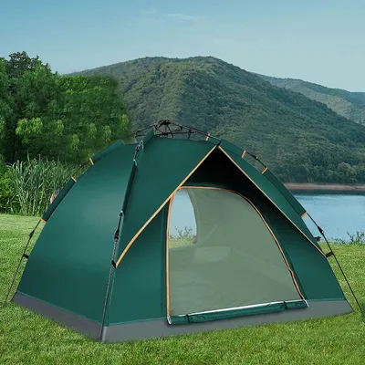 Produktbild von Camping Zelt,Outdoor Campingzelt für 2-4 Person,Familie Kuppelzelte Wasserdichte für Camping Reise Garten 210x200x135cm