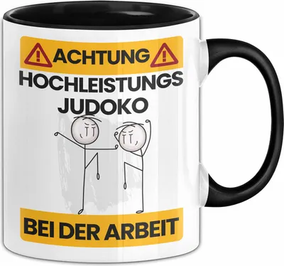 Produktbild von Judoka Tasse Geschenk Lustiger Spruch Geschenkidee für Judoka Achtung Hochleistungs Judoka Bei Der Arbeit (Schwarz)