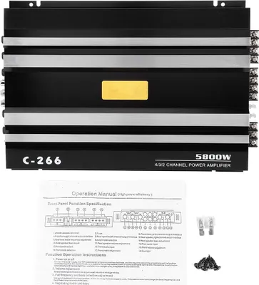 Image de Voiture Amplificateur audio stéréo Haut-parleur Amp 12V 5800W Universel pour camion