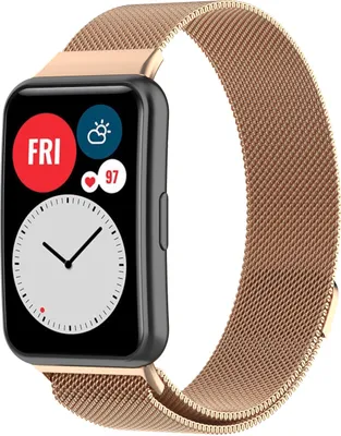 Produktbild von Strap-It Huawei Watch Fit New Milanese-Armband (Roségold)