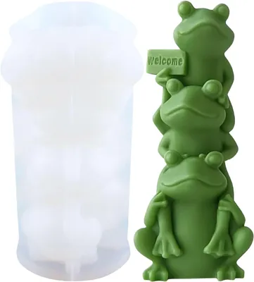 Obrázok produktu pre Forma na sviečky, silikónová žaba, 1 kus, na aromaterapeutické sviečky, na domácu dekoráciu