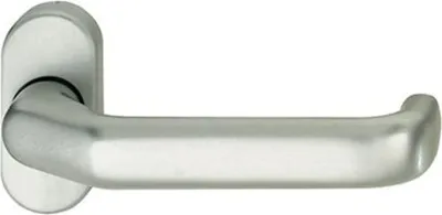 Produktbild von FSB Rahmentürdrücker 0662 Vierkant 8mm VA feinmatt 6204 ovale Rosette - 0 06 0662 01143 6204