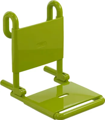 Produktbild von HEWI Einhängesitz, klappbar, Polyamid, hochglänzend, Sitzfläche 345 mm breit, 339 mm tief, zum Einhängen in Duschhandläufe und Haltegriffe, Stangendurchmesser 30, 32 und 33 mm, in HEWI Farbe 74 (Apfelgrün)