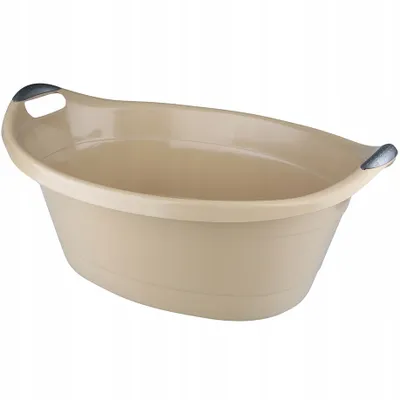 Image de Plastique bassin ovale 40l 71x49x31cm beige