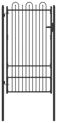 Immagine prodotto di vidaXL Cancello da recinzione HORST 100 x 175 cm in acciaio nero, chiudibile a chiave