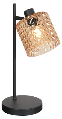 Immagine prodotto di Mexlite - lampada da tavolo - Ocre - ambra nero - vetro metallo - lampada in vetro colorato - E14 - 4227ZW