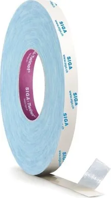 A roll of double-sided tape with the brand name SIGA visible.