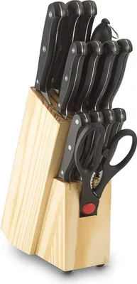 Produktbild von 14-teilige Küchenmesserset - Hochwertiger Klingenstahl, Antirutsch-Griffe