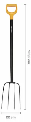 FISKARS Kompostgabel Solid mit D-Griff und gehärteten Zinken 126 cm