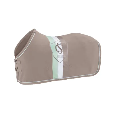 Produktbild von Eskadron Abschwitzdecke Fleece Stripe velvet taupe Classic Sports 24, Größe:XL