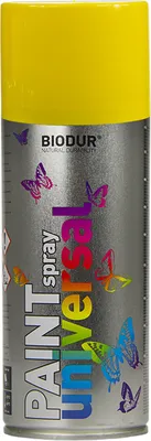 Produktbild von Biodur | Sprühlack - Gelbe (RAL 1023) - 400ml, Sprühfarbe, Lackspray, Universal - Betonfarbe, Sprühlacke für Holz, Metall, Glas
