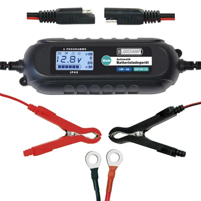 Produktbild von LODCHAMP, 4A Intelligentes Batterieladegerät, 6V/12V KFZ Ladegerät, Erhaltungsla