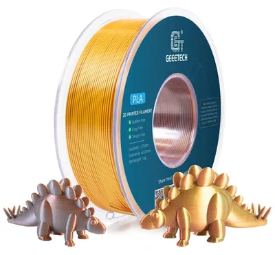 Image de Filament 3D, diamètre 1,75 mm, matériau biodégradable, or, argent, cuivre