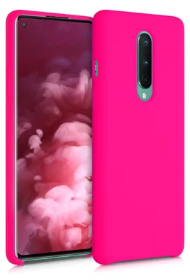 Produktbild von kwmobile Handyhülle für OnePlus 8 (2020) Hülle - Case Silikon - Kabelloses Laden - Schutzhülle Cover in Neon Pink