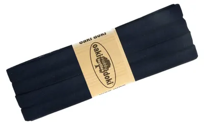 3m Oaki Doki Tricot de Luxe Jersey-Schrägband Einfassband elastisch nachtblau dunkelblau