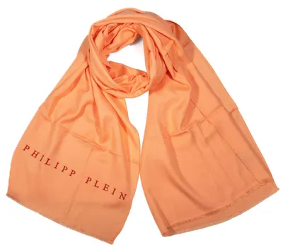 Image de Philipp Plein écharpe foulard étole avec logo brodé , couleur:salmone