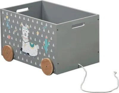 Obrázok produktu pre Úložný box na kolieskach, materiál: , rozmery: Š: 50 x V: 35 x H: 30 cm, farba: alpaka/sivá, prenosný