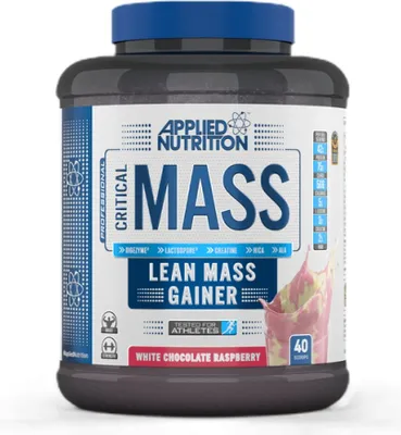 Imagen del producto de Applied Nutrition Critical Mass Professional (2400g) Sabor Chocolate Blanco y Frambuesa - Para aumentar de peso - Contiene creatina