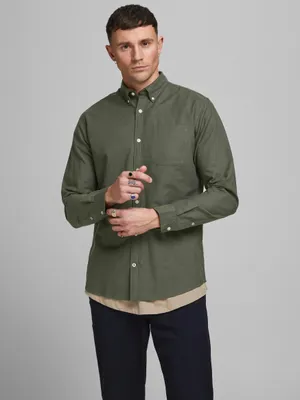 Produktbild von Jack & Jones Hemd Langärmliges OXFORD SHIRT mit Button-Down Kragen