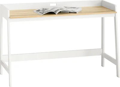 Produktbild von SoBuy® Psací stůl,Počítačový stůl Kancelářský stůl, bílá/přírodní,FWT41-WN