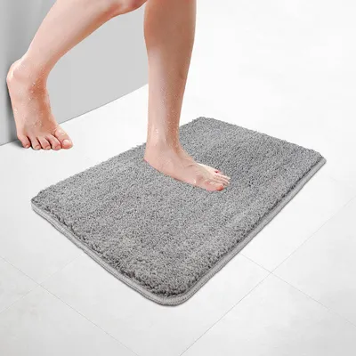 Produktbild von VOUNOT® Badematte Rutschfeste Mikrofaser Badezimmerteppich 40x60cm Grau