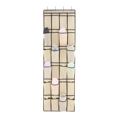 Image de Organisateur de chaussures, Support de chaussures, Sac de rangement de chaussures, Organisateur de chaussures à plusieurs couches, Organisateur de chaussures à 24 poches