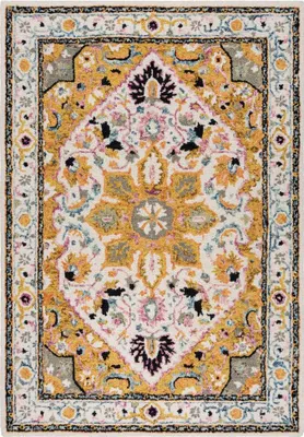 Image de Tapis 200 x 290 cm Wool Loop Dahlia Yellow/Multi