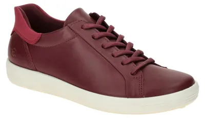 Produktbild von Ecco SOFT 7 EASY SLIP LACE Damenschuhe - sportliche Schnür- Halbschuhe rot