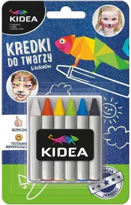 Zdjęcie produktu dla Kredki Do Twarzy 6Kolx2,5G Kidea 6714