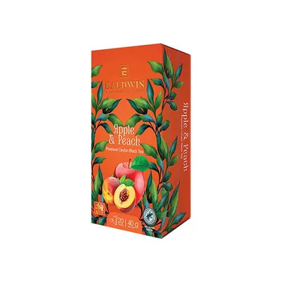 Obrázek produktu pro EALDWIN Apple & Peach 40g (20 sáčků, černý čaj)