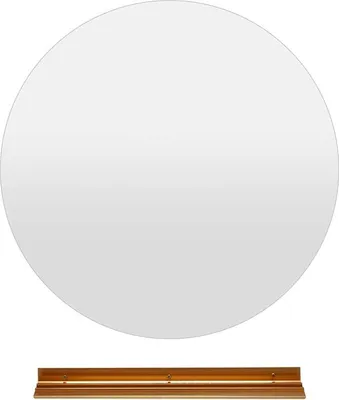 Produktbild von 60cm rahmenloser runder Spiegel, Wandspiegel mit 3 Farbtemperaturen 3000K/4500/6000K, Helligkeit stufenlos, Entfoggen & Speicherfunktion, Beleuchtung