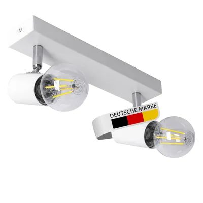 Produktbild von ProShine E27 Deckenleuchte 2-flammig, Metall weiß, IP20