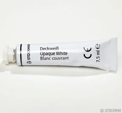 Produktbild von Stockmar Deckweiß Malfarbe in Tube, 7,5 ml