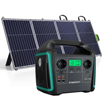 Produktbild von 1000W(1500W Spitze) Tragbare Powerstation mit 200W Solarpanel,725,76Wh Solargenerator Powerbank für Outdoor Camping Wohnmobil Zuhause