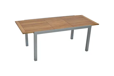 Produktbild von Merxx Gartentisch 150 (200) x 90 cm, ausziehbar - Aluminium/Akazie