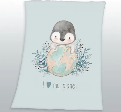 Produktbild von Pinguin Microfaserflausch-Decke / 75x100 cm