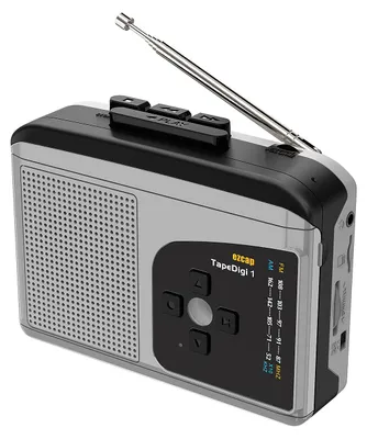 Image de ezcap234 Lecteur de cassettes USB avec câble d'alimentation USB, convertisseur de cassettes en MP3, haut-parleur intégré, microphone, baladeur portable, enregistreur vocal, compatible AM/FM