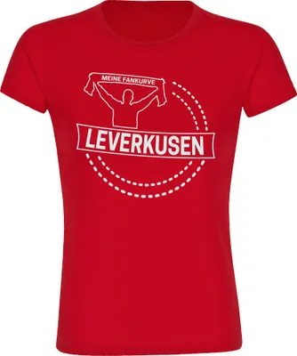 Produktbild von multifanshop Damen T-Shirt - Leverkusen - Meine Fankurve, rot, Größe S
