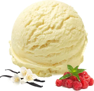 Image de Vanille Framboise Glace végétalienne en poudre sans sucre, sans lactose 10 kg
