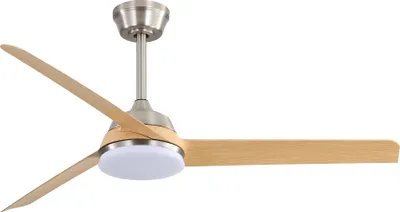 Produktbild von AIORBER Deckenventilator, 52“, 22W LED-Beleuchtung mit Fernbedienung, 3 Ventilatorflügel, zeitgesteuert, für Schlafzimmer, Wohnzimmer, 132x132x36,5cm