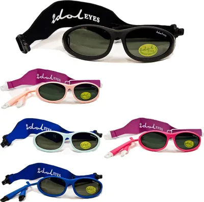 Produktbild von Baby Sonnenbrille Idol Eyes, Farbe:hellblau, Modell:ohne Bügel