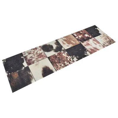 Zdjęcie produktu dla vidaXL Dywanik kuchenny zmywalny z futra zwierzęcego 60x180 cm aksamitny